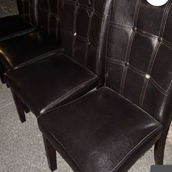 Four leather Chairs 