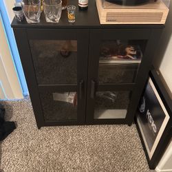 IKEA Glass Cabinet With Shelves