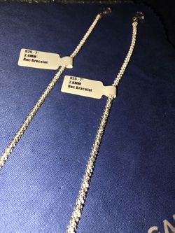 925 sterling silver 2.4 or 2.7mm 7 inch ROC bracelet