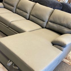 New Grey Sleeper Sofa With Storage Just arrived Must sell Can DELIVER