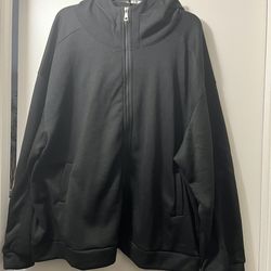 Women’s 4XL Black Zip Up Hoodie