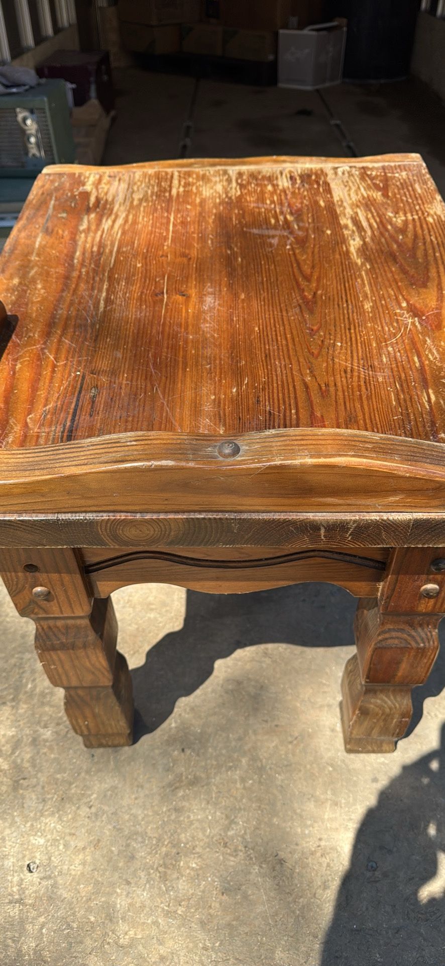Solid End Table