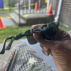 Bape Blue Lens Sun Glasses