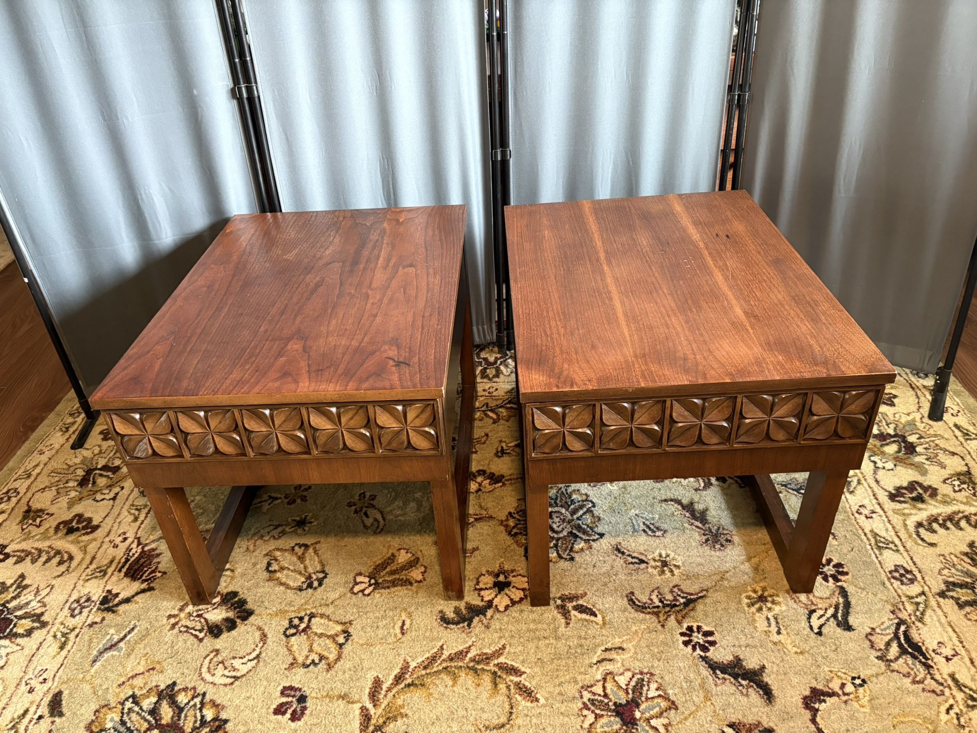 Vintage Wood End Tables
