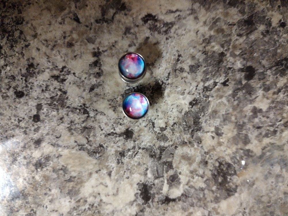 Colorful Flat Back Screw On Cool Ear Lobe Studs