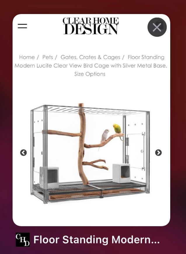 Acrylic Bird Cage
