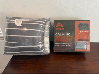 6 pc complete bed in a bag and calming weighted blanket