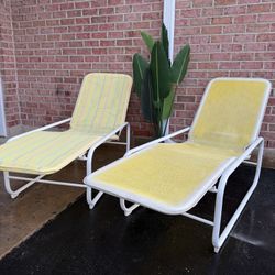 Pool Lounge Chairs | Vintage 70s Samsonite | new with box | both for $175 
