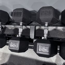 65 Lb Dumbbells 