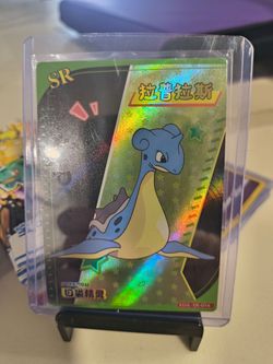 Pocket Monster Set 3-Card Holo Lot Lapras SR Charmander SSR QR Hilda/Pikachu