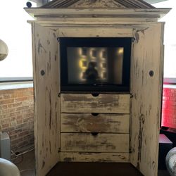 Modern Loft Upgrade — Architectural TV Armoire / Media Cabinet