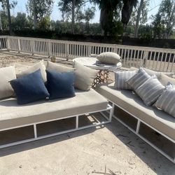 Outdoor Patio Couches with Cushions And Pilliows