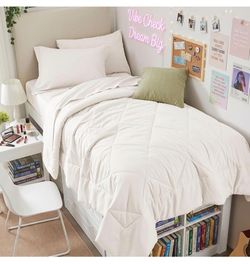 5-Piece Twin XL Comforter Set, Ivory