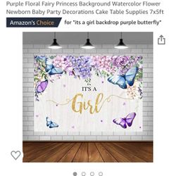 5FT x 7FT Baby shower Back Drop 