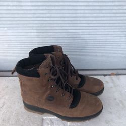 Khombu Safari 8185 Women’s Brown Leather Laces Boots Size 6M