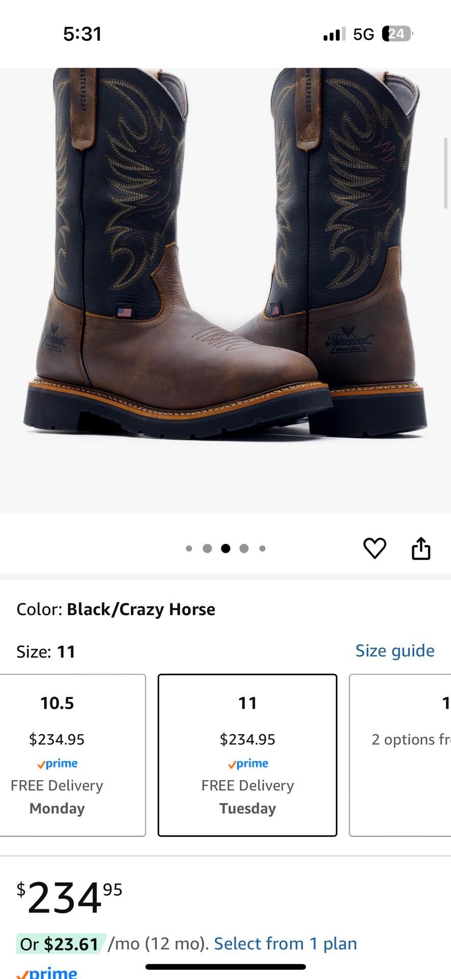 Thorogood Boots Steel Toe- Size 11