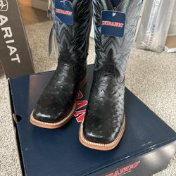 Durango Cowboy Boot Black Ostrich 8