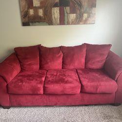 Red Couch Very Comfortable Open To Offers