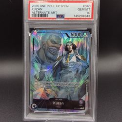 PSA 10 Kuzan Alternate Art OP12 #040 One Piece Card