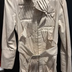 Fancy Beige Coat Size Small