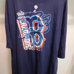 MAJESTIC 2013 WORLD SERIES BOSTON RED SOX NAVY T-SHIRT SIZE 5 XL