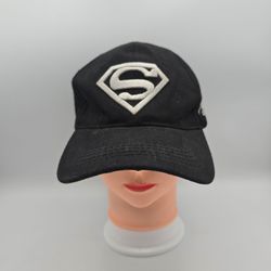 Unbranded Embroidered Superman Logo Black Adj.Hat (Missing Strapback Buckle)   4