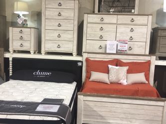 Queen White 4 PC Bedroom Set Sale
