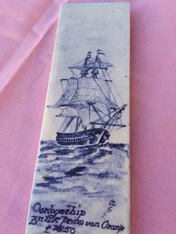 Hand painted tile from Holland