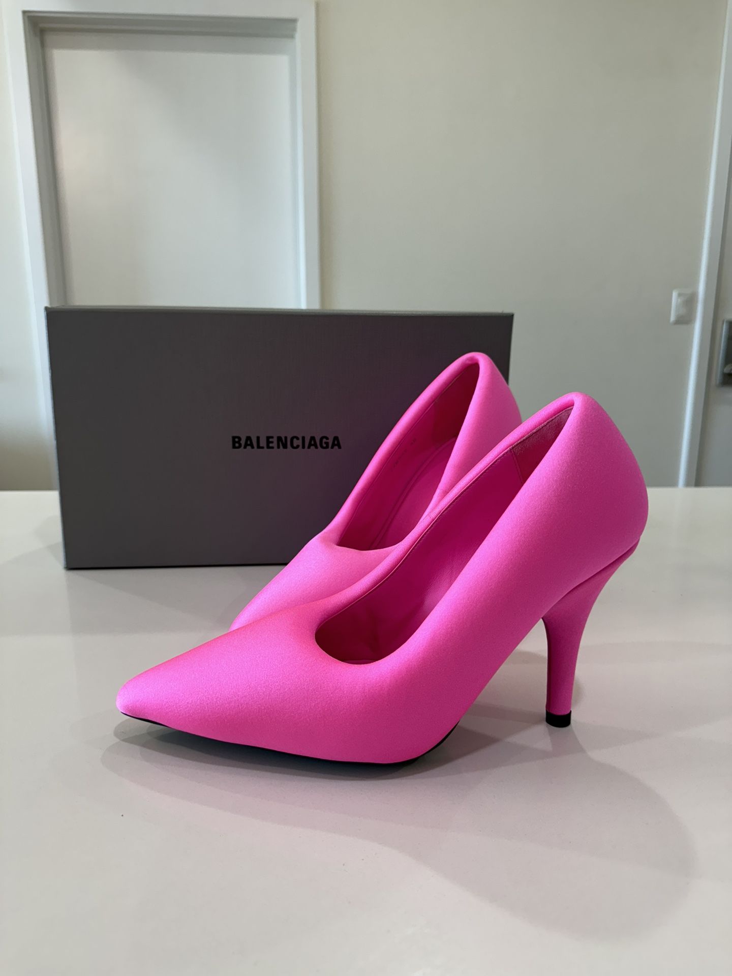 Balenciaga Pink Puffy Heels