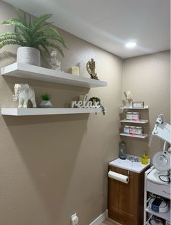 2 large wall shelves