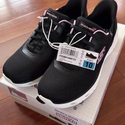 New with Tags SKECHERS HANDS FREE SWIFT FIT Ladies Shoes in BLACK SIZE 10