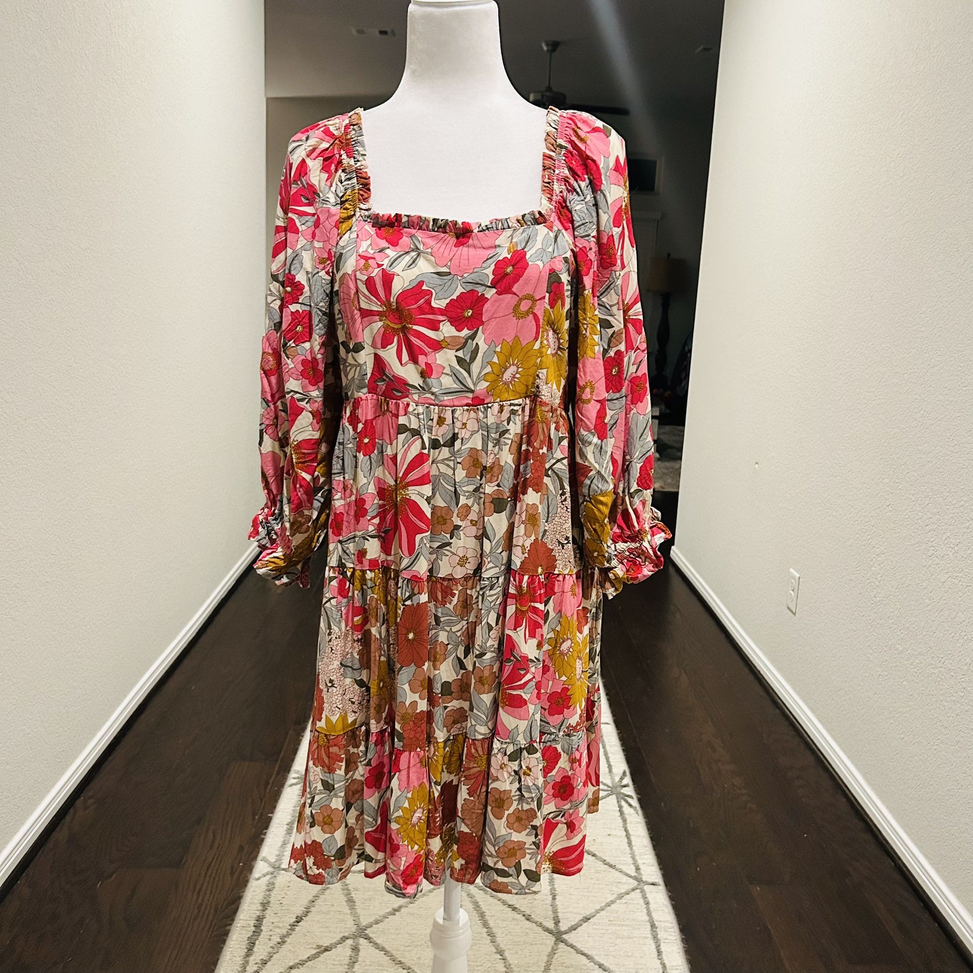 JODIFL Pink Floral Dress M