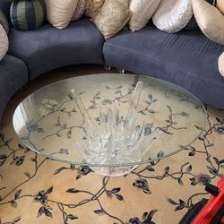 Oval Acrylic Coffee table