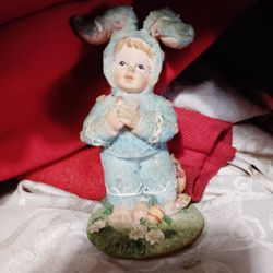 Easter Child Resin Figurine 