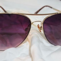 Lucky Brand Gold Aviator Sunglasses
