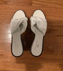 White Anne Klein Slides
