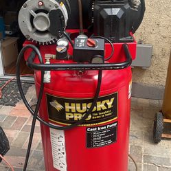 Husky pro 30 gallon cast-iron pump air compressor