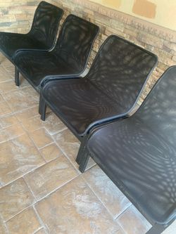 Black mesh ikea Lou ge chairs