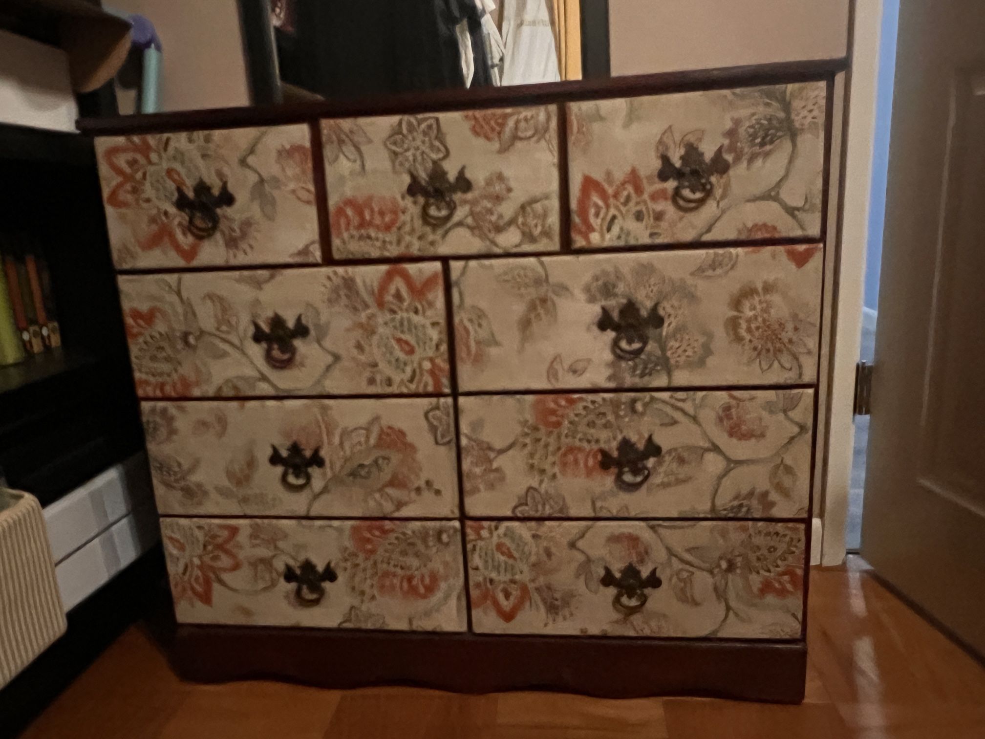 9 Drawer Dresser With Fun Drawer Fronts.