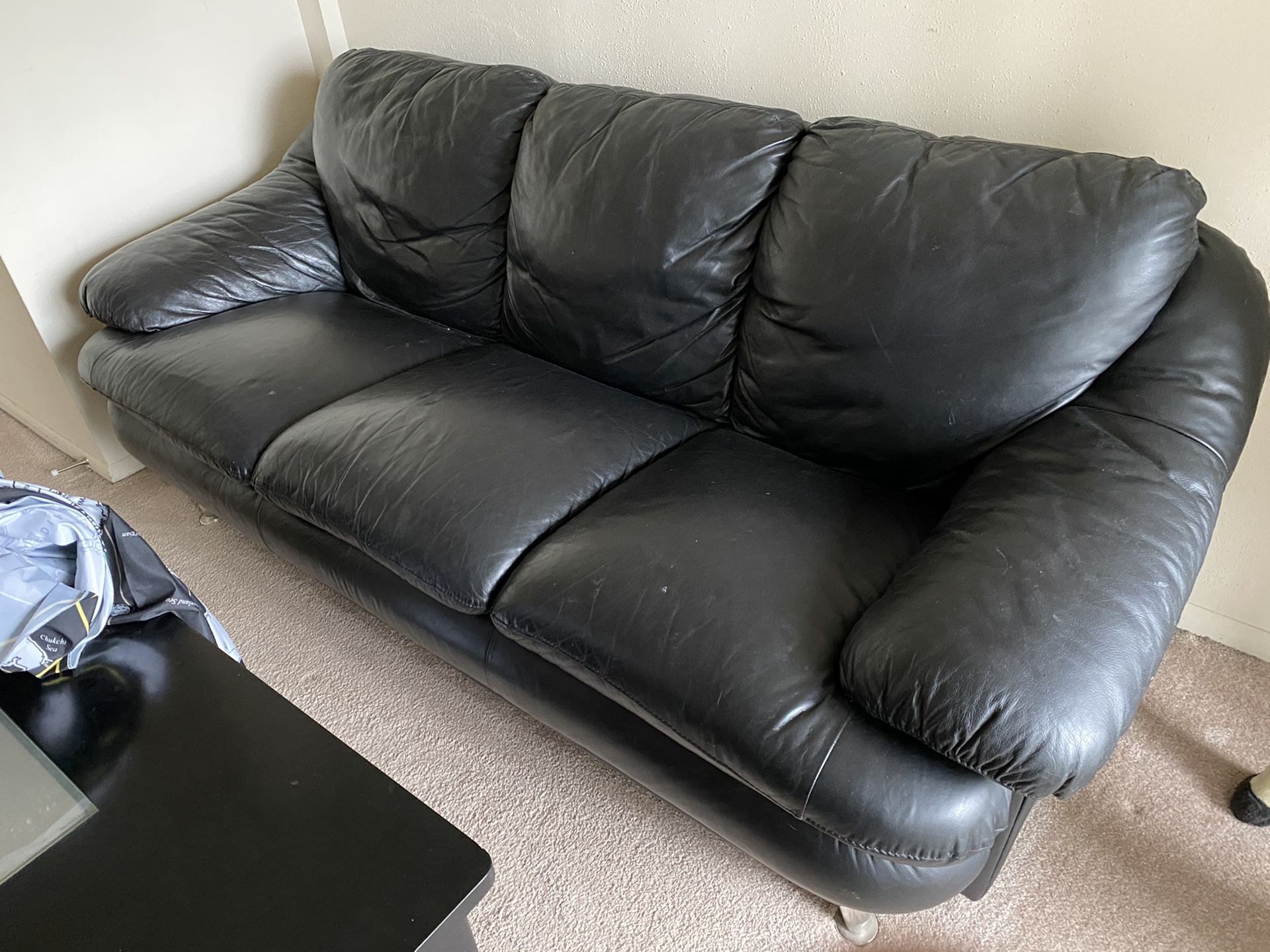 Black Leather Couch