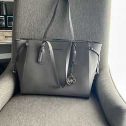 Gray leather, Michael Kors purse