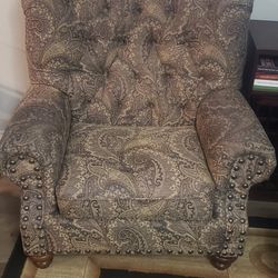 WINGBACK CHAIR WITH OTTOMAN