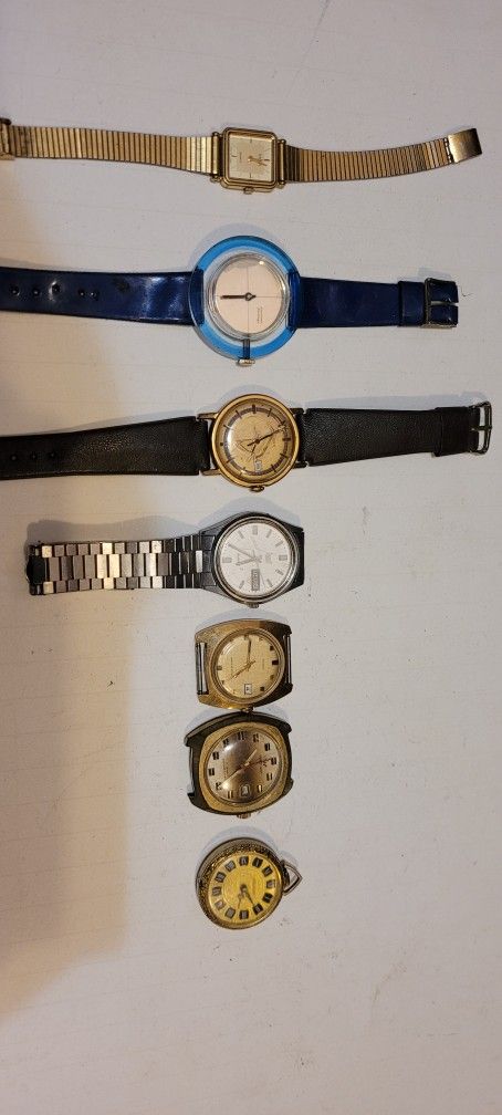 Lot of 7 watches Casio, Buler, Timex, Seiko, Waltham, Lucerne