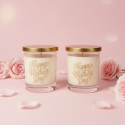 Vela de Cera de Coco  con para el Día de las Madres – Regalo Personalizado para Mamá 💖
