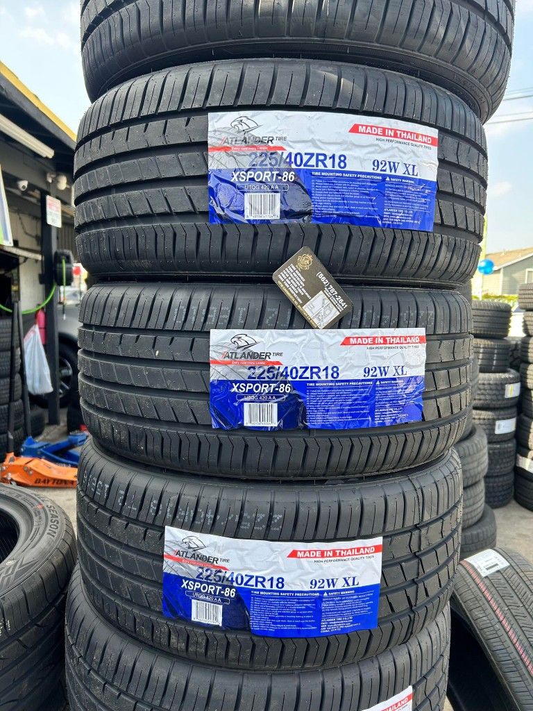 225/40/18 Atlander Set of New Tires on discount Llantas Nuevas en