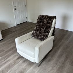 white leather recliner