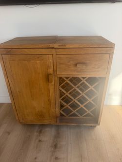 Wooden wine rack console table