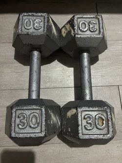 HEX dumbbells 30 pounds pair