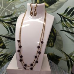 #2336, SIGNED MONET, 1950's SET NECKLACE & EARRINGS. 