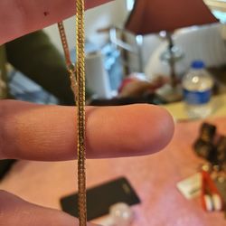Beautiful Solid 14k Swrpentine Chain 22"
